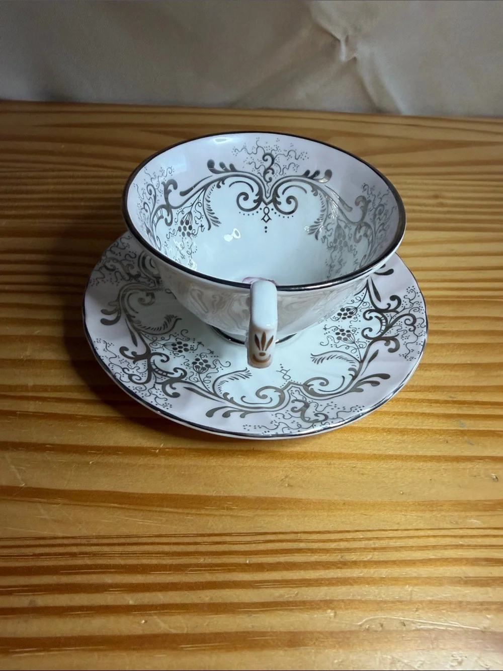 Rare Althorp Fine Bone China Princess Diana Rose Teacup Saucer Set